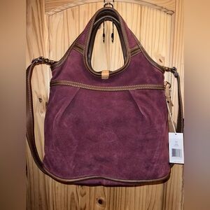 UGG Mahogany Classic Suede Leather Hobo Shoulder Handbag Purse Style TEO12 NWT